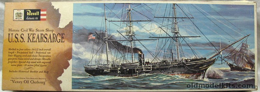 Revell 1/96 USS Kearsarge Historic Civil War Steam Sloop, H391-995 plastic model kit